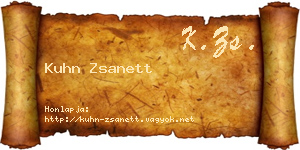 Kuhn Zsanett névjegykártya
